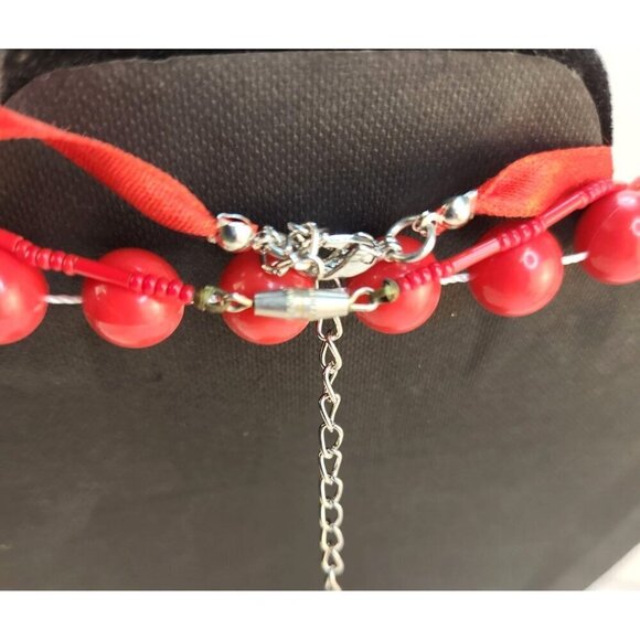 Peace Sign Beads Red, White & Blue Set of 3 necklaces America USA - Picture 4 of 7